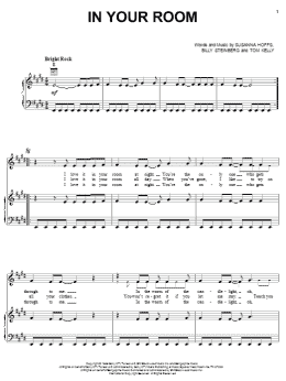 page one of In Your Room (Piano, Vocal & Guitar Chords (Right-Hand Melody))
