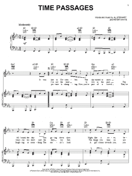 page one of Time Passages (Piano, Vocal & Guitar Chords (Right-Hand Melody))