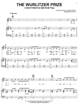 page one of Wurlitzer Prize (I Don't Want To Get Over You) (Piano, Vocal & Guitar Chords (Right-Hand Melody))