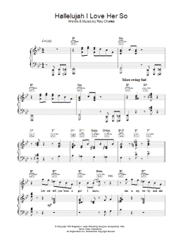 page one of Hallelujah I Love Her So (Piano, Vocal & Guitar Chords)