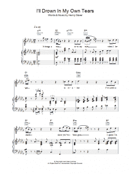 page one of I'll Drown In My Own Tears (Piano, Vocal & Guitar Chords)