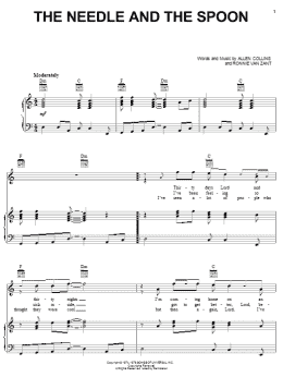 page one of The Needle And The Spoon (Piano, Vocal & Guitar Chords (Right-Hand Melody))