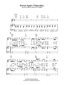 page one of Alone Again (Naturally) (Piano, Vocal & Guitar Chords)