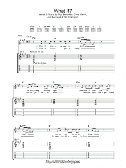 page one of What If? (Guitar Tab)