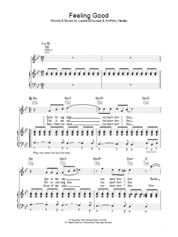 page one of Feeling Good (Piano, Vocal & Guitar Chords)
