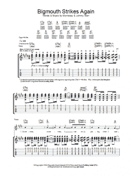 page one of Bigmouth Strikes Again (Guitar Tab)