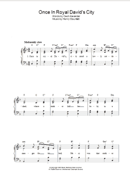 page one of Once In Royal David's City (Easy Piano)