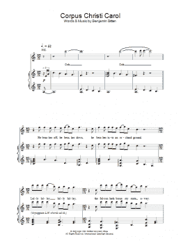 page one of Corpus Christi Carol (Piano, Vocal & Guitar Chords)