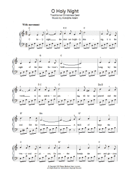 page one of O Holy Night (Easy Piano)