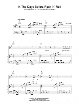 page one of In The Days Before Rock 'N' Roll (Piano, Vocal & Guitar Chords)