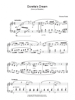 page one of Doretta's Dream (from La Rondine) (Piano Solo)