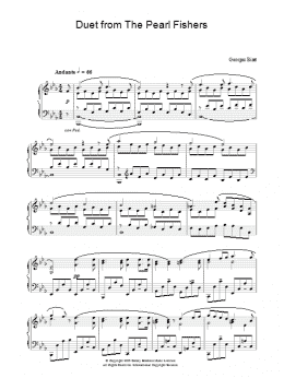 page one of Duet from The Pearl Fishers (Piano Solo)