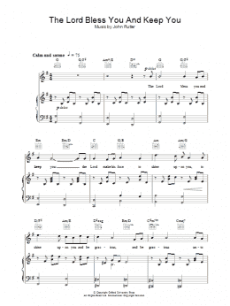 page one of The Lord Bless You And Keep You (Piano, Vocal & Guitar Chords)