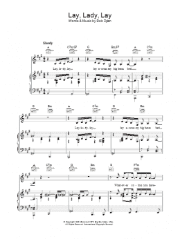 page one of Lay Lady Lay (Piano, Vocal & Guitar Chords)