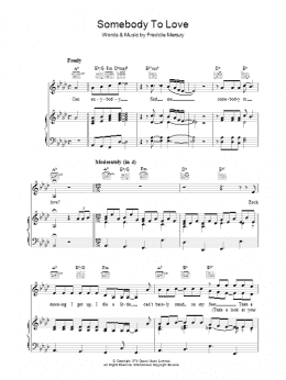 page one of Somebody To Love (Piano, Vocal & Guitar Chords (Right-Hand Melody))