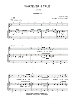 page one of Whatever Is True (Piano, Vocal & Guitar Chords)