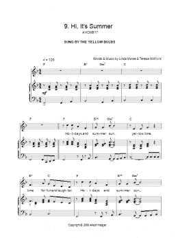page one of Hi, It's Summer (from Mister Lillibub's Lovely Light Bulbs) (Piano, Vocal & Guitar Chords)