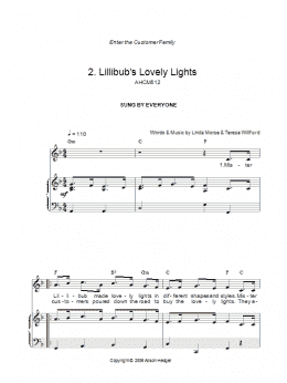 page one of Lillibub's Lovely Lights (from Mister Lillibub's Lovely Light Bulbs) (Piano, Vocal & Guitar Chords)
