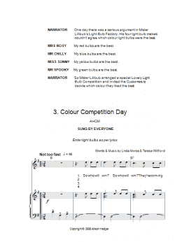 page one of Colour Competition Day (from Mister Lillibub's Lovely Light Bulbs) (Piano, Vocal & Guitar Chords)