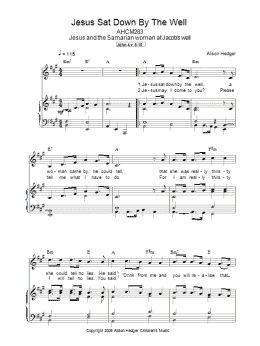 page one of Jesus Sat Down By The Well (Piano, Vocal & Guitar Chords)