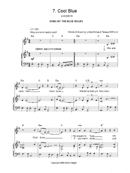 page one of Cool Blue (from Mister Lillibub's Lovely Light Bulbs) (Piano, Vocal & Guitar Chords)
