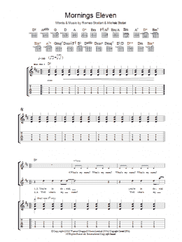 page one of Mornings Eleven (Guitar Tab)