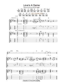 page one of Love's A Game (Guitar Tab)