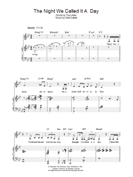 page one of The Night We Called It A Day (Piano, Vocal & Guitar Chords)