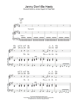 page one of Jenny Don't Be Hasty (Piano, Vocal & Guitar Chords)