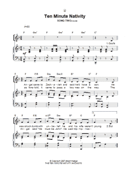 page one of Song Two (from The Ten Minute Nativity) (Piano, Vocal & Guitar Chords)