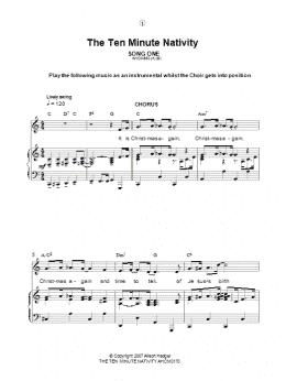 page one of Song One / Instrumental Introduction (from The Ten Minute Nativity) (Piano, Vocal & Guitar Chords)
