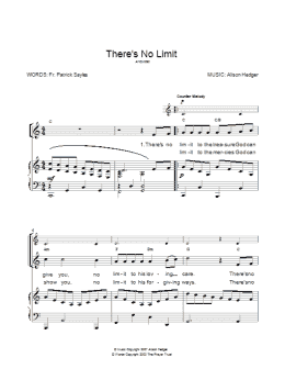 page one of There's No Limit (Piano, Vocal & Guitar Chords)