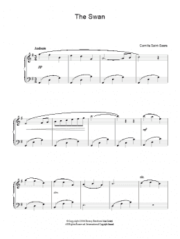 page one of The Swan (Easy Piano)