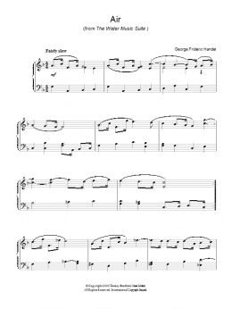 page one of Air (from The Water Music Suite) (Easy Piano)