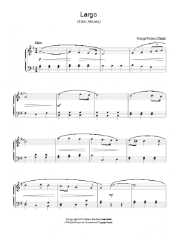 page one of Largo (from Xerxes) (Easy Piano)