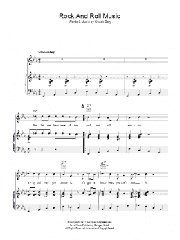page one of Rock And Roll Music (Piano, Vocal & Guitar Chords)