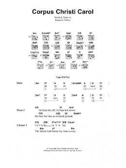 page one of Corpus Christi Carol (Guitar Chords/Lyrics)