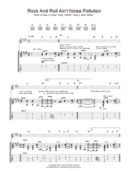 page one of Rock And Roll Ain't Noise Pollution (Guitar Tab)