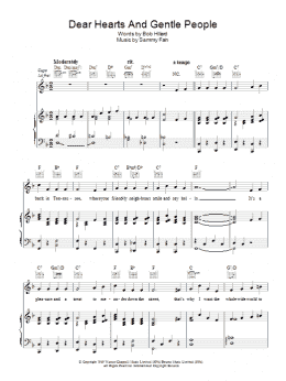 page one of Dear Hearts And Gentle People (Piano, Vocal & Guitar Chords)