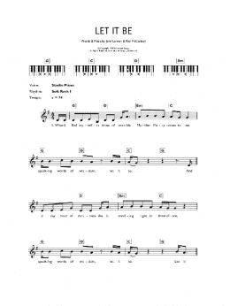 page one of Let It Be (Piano Chords/Lyrics)