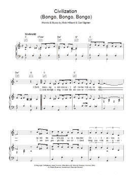 page one of Civilization (Bongo Bongo Bongo) (Piano, Vocal & Guitar Chords)