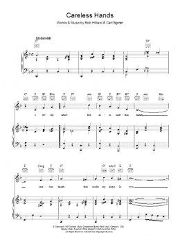 page one of Careless Hands (Piano, Vocal & Guitar Chords)