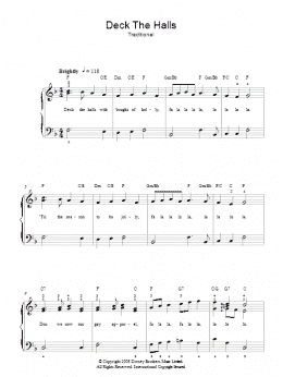 page one of Deck The Halls (Easy Piano)