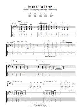 page one of Rock 'N' Roll Train (Guitar Tab)
