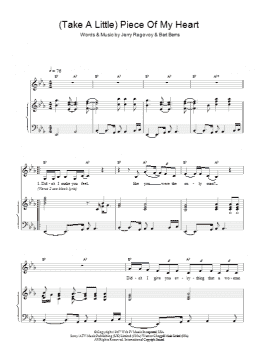 page one of (Take A Little) Piece Of My Heart (Easy Piano)