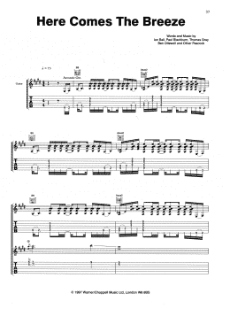 page one of Here Comes The Breeze (Guitar Tab)