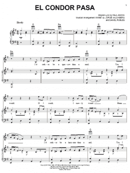 page one of El Condor Pasa (If I Could) (Piano, Vocal & Guitar Chords (Right-Hand Melody))