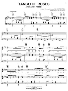 page one of Tango Of The Roses (Tango Delle Rose) (Piano, Vocal & Guitar Chords (Right-Hand Melody))