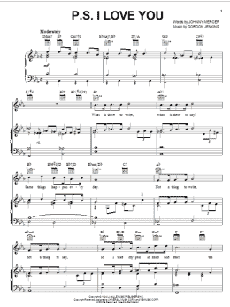 page one of P.S. I Love You (Piano, Vocal & Guitar Chords (Right-Hand Melody))