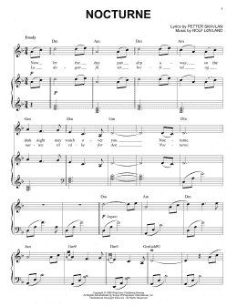 page one of Nocturne (Piano, Vocal & Guitar Chords (Right-Hand Melody))